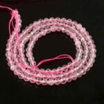 3mm Natural Rose Quartz Faceted Beads String – Soft Pink Round Gemstone Loose Beads for Jewellery Making (Wholesale) - Image 3