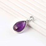 Natural Amethyst Pear Pendant – Purple Teardrop Gemstone Pendant for Jewellery Making & Resale (Wholesale) - Image 3