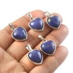 Natural Lapis Lazuli Heart Pendant – Deep Blue Gemstone Heart Charm for Jewellery Making & Resale (Wholesale) - Image 3