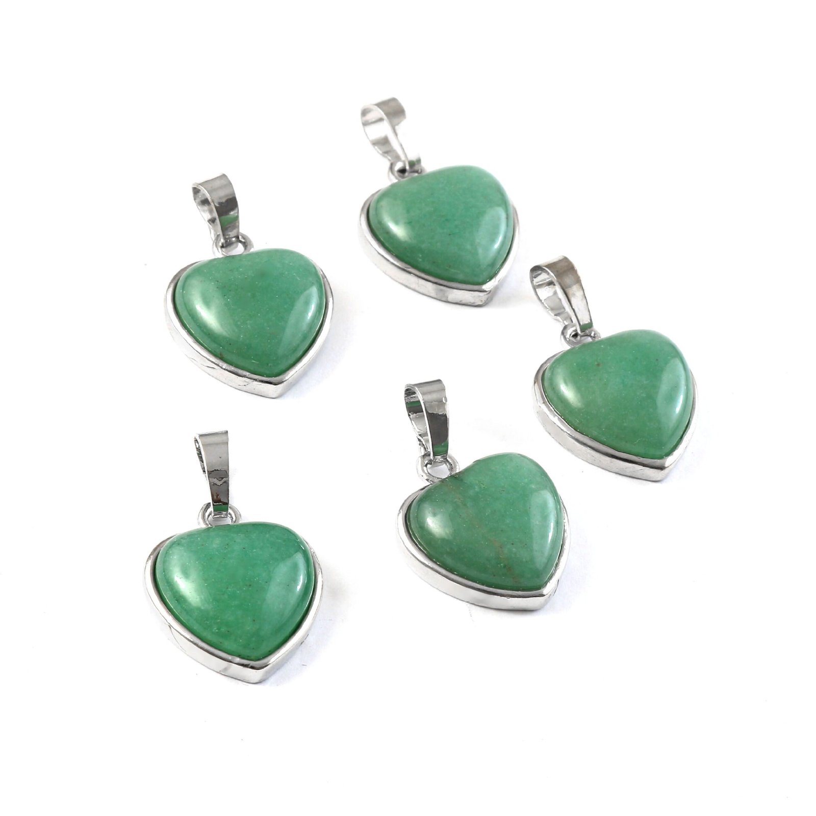 IMG_5457.jpg Natural Green Aventurine Heart Pendant – Soft Green Gemstone Heart Charm for Jewellery Making & Resale (Wholesale) - Image 1