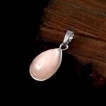 Natural Rose Quartz Pear Pendant – Soft Pink Teardrop Gemstone Charm for Jewellery Making & Resale (Wholesale) - Image 3