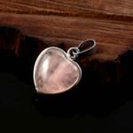 Natural Rose Quartz Heart Pendant – Soft Pink Gemstone Heart Charm for Jewellery Making & Resale (Wholesale) - Image 3