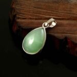 Natural Green Aventurine Pear Pendant – Soft Green Teardrop Gemstone Charm for Jewellery Making & Resale (Wholesale) - Image 3