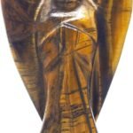 2 Inch Tiger Eye Angel Carving – Natural Tiger Eye Crystal Angel for Protection & Decor